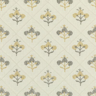 KRAVET BASICS PRINT  WHITE,YELLOW,GREY   - RAJAFLOWER.11.0