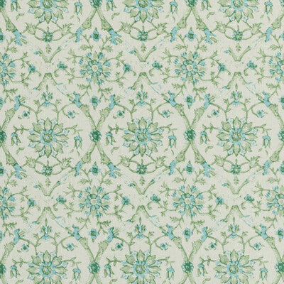 KRAVET BASICS PRINT DAMASK WHITE,SAGE,BLUE   - RANI.30.0