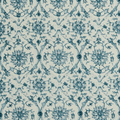 KRAVET BASICS PRINT DAMASK BLUE,WHITE,   - RANI.5.0