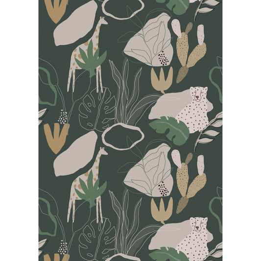 GALERIE WALLCOVERINGS Day Dreamers Safari   Green   - RB248