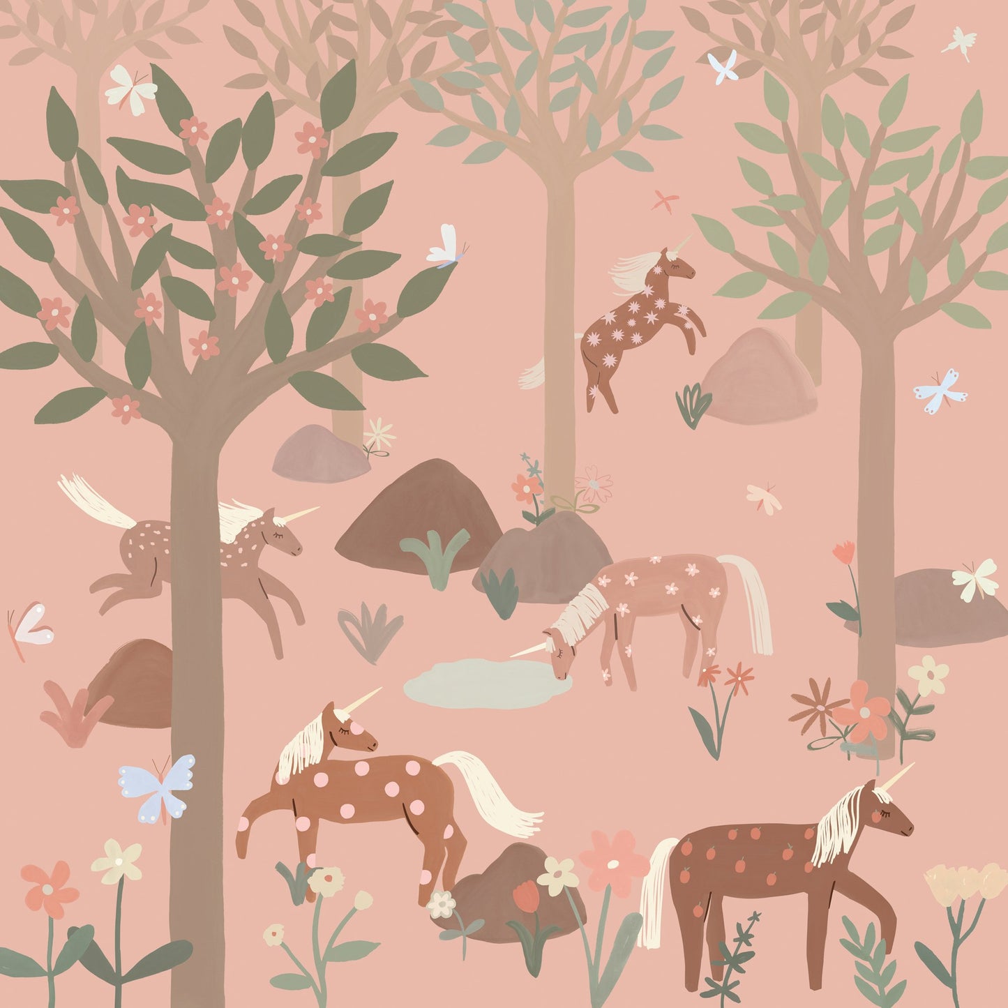 GALERIE WALLCOVERINGS Day Dreamers Unicorn   Pink   - RB351