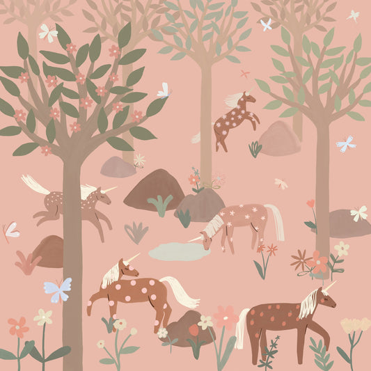 GALERIE WALLCOVERINGS Day Dreamers Unicorn   Pink   - RB351
