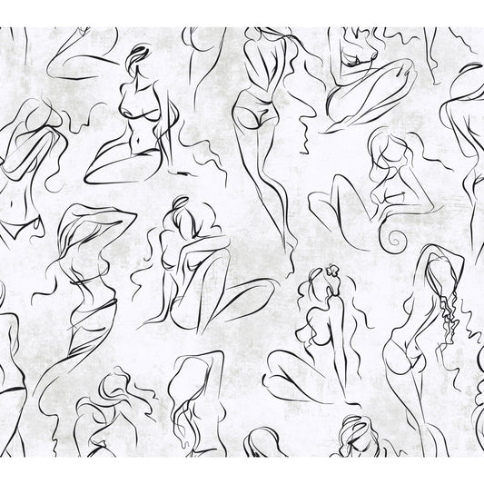 York Wallcoverings York Wallcoverings Barely There Black/White Pearl Wallpaper      - RB4323