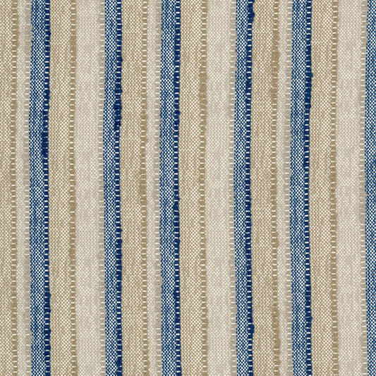 STOUT TEXTILES  UPHOLSTERY,TEXTURE TRADITIONAL, STRIPE NAVY   - REDR-1