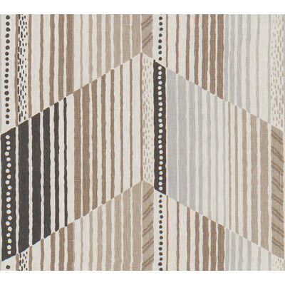 KRAVET DESIGN PRINT GEOMETRIC BROWN,BEIGE,BLACK   - REFLEX.616.0