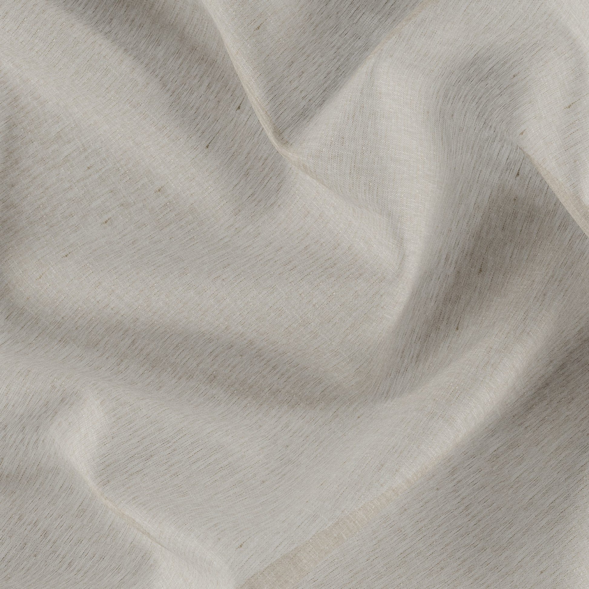 Taupe-brown plain sheer fabric with a soft drape; wide width.