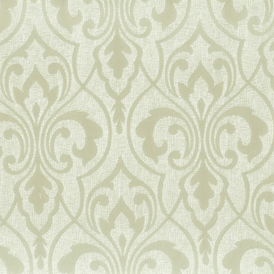 STOUT TEXTILES  DRAPERY,JACQUARD TRADITIONAL, FRAME DESIGN TAUPE   - REMY-1
