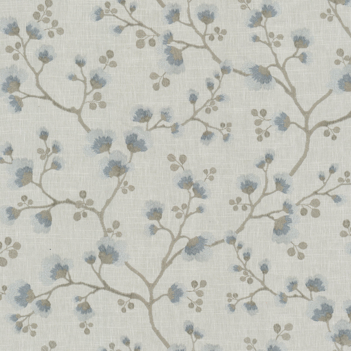 STOUT TEXTILES  MULTIPURPOSE,EMBROIDERIES TRADITIONAL, FLORAL BLUE   - RESP-2