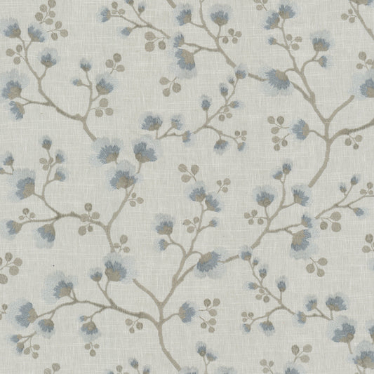 STOUT TEXTILES  MULTIPURPOSE,EMBROIDERIES TRADITIONAL, FLORAL BLUE   - RESP-2