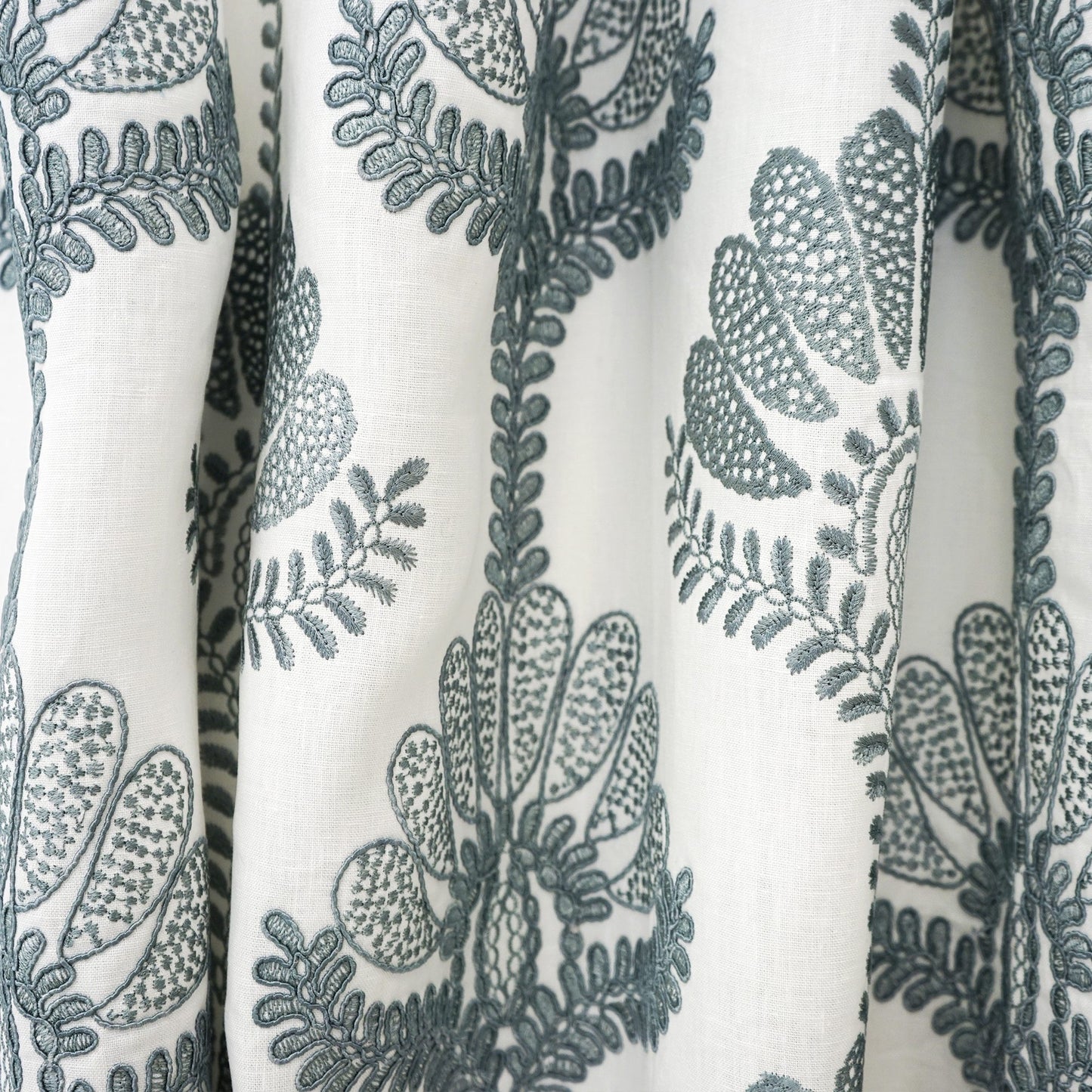 JF Fabrics JF Studio RESSINA 64 Fabric Traditional,Transitional,Contemporary,Floral Blue  Embroidery,Linen,Texture,Linen Texture - 7630164 SJ101