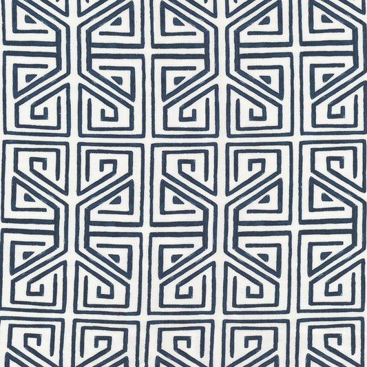STOUT TEXTILES  MULTIPURPOSE,PRINT TRADITIONAL, GEOMETRIC NAVY   - REVE-1
