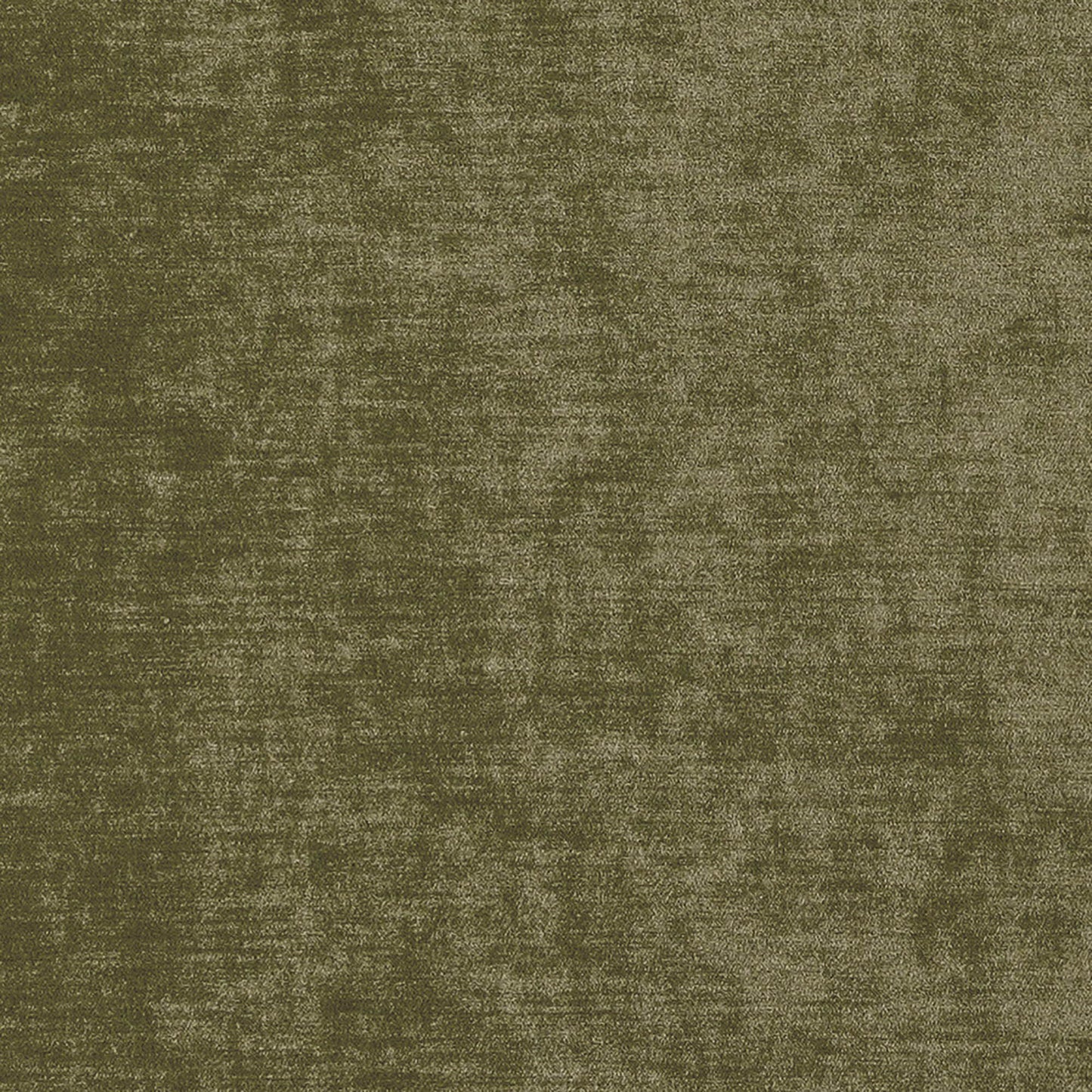 Olive green chenille fabric texture with a soft sheen and plush brushed finish.