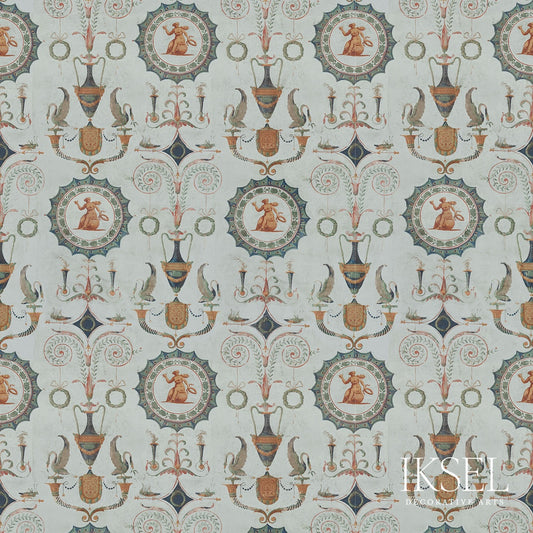 SCHUMACHER  IKSEL DIRECTOIRE MEDALLIONS WOVEN WOVEN ORIGINAL   - RF410CS01