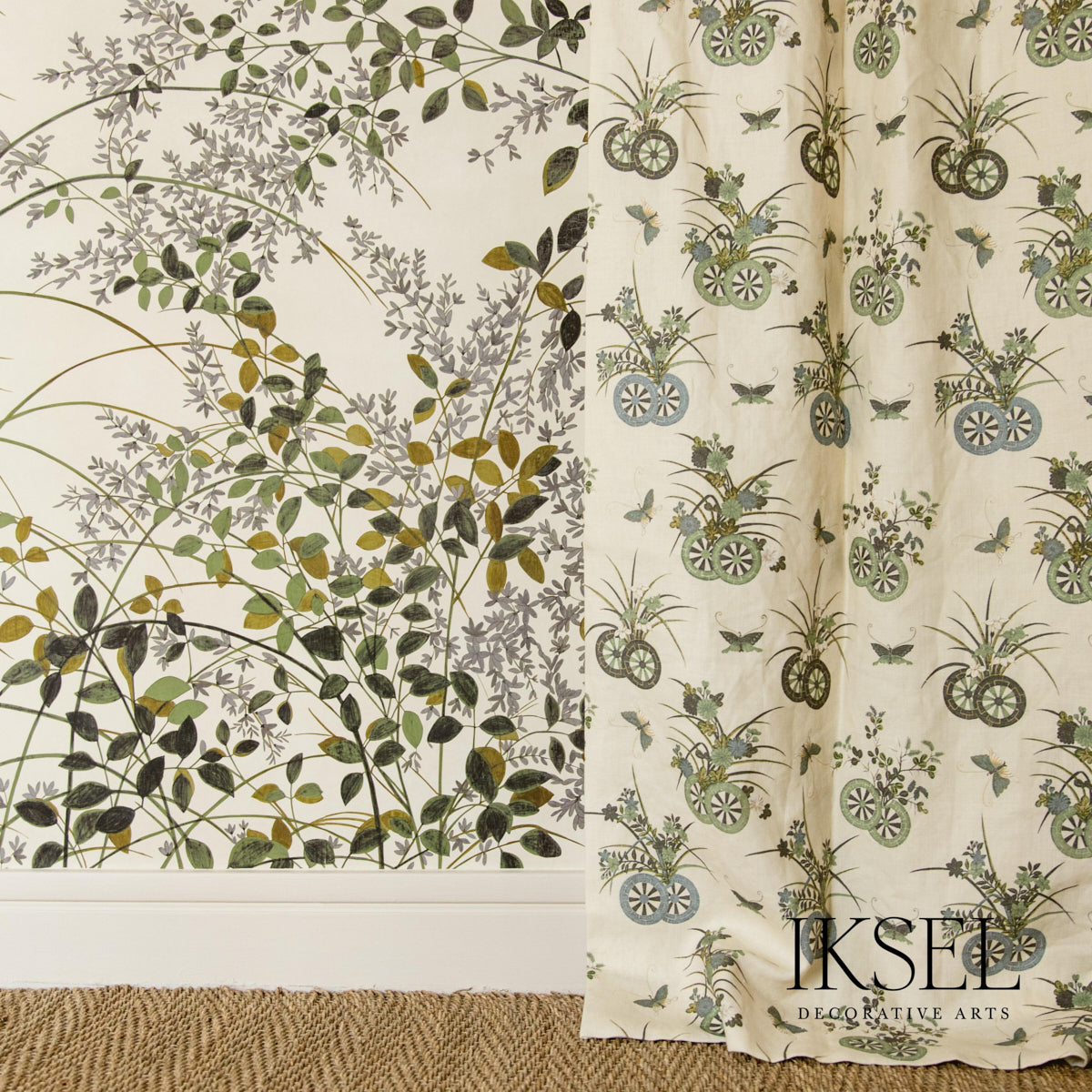 SCHUMACHER  IKSEL JAPANESE CHARIOTS PRINTS PRINTS RICE-GREEN   - RF608CR41