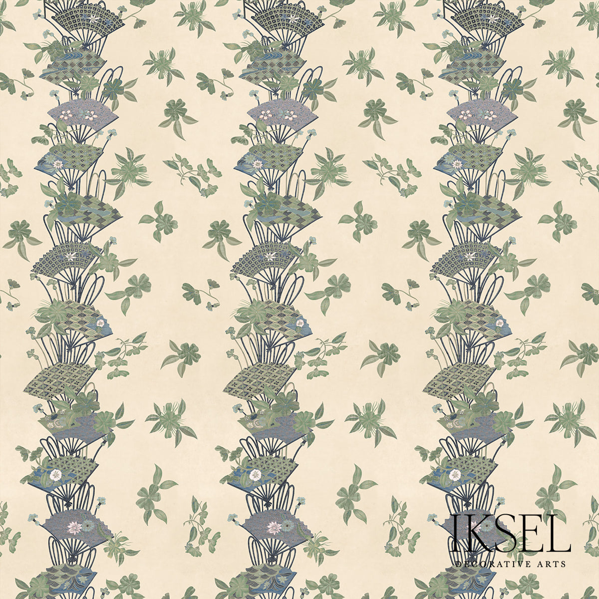 SCHUMACHER  IKSEL JAPANESE FANS PRINTS PRINTS RICE-GREEN   - RF610CR41