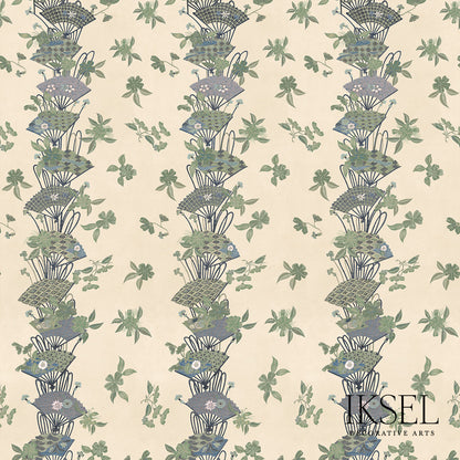 SCHUMACHER  IKSEL JAPANESE FANS PRINTS PRINTS RICE-GREEN   - RF610CR41