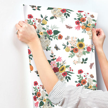 York Wallcoverings Rifle Paper Co. 3rd Edition Florals Flower Studies Rose Multi   - RF7404