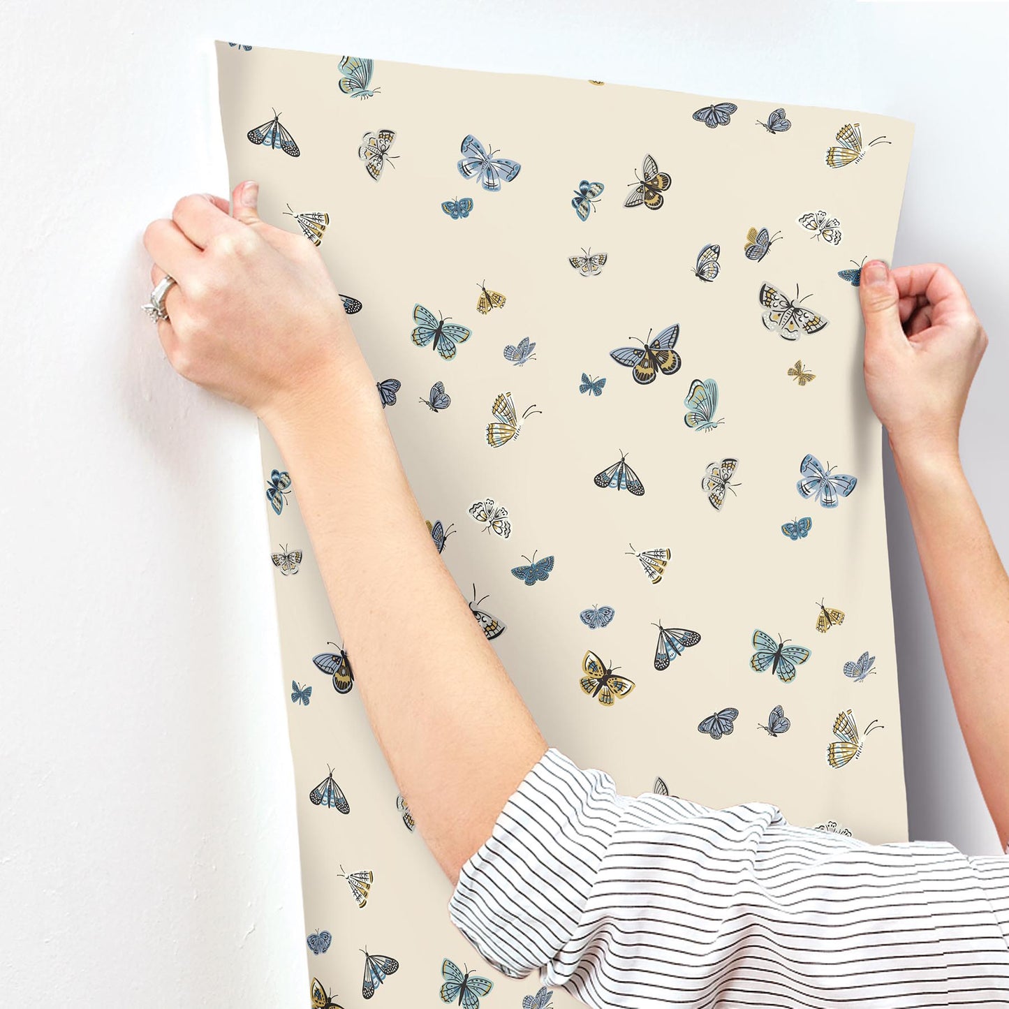 York Wallcoverings Rifle Paper Co. 3rd Edition Animals & Insects Butterfly House Whimsical Beiges   - RF7412