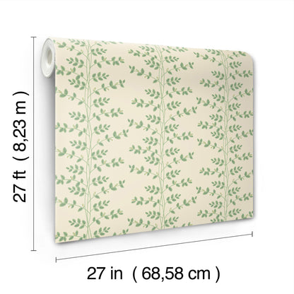 York Wallcoverings Rifle Paper Co. 3rd Edition Botanical Climbing Vine Whimsical Greens   - RF7423