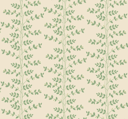 York Wallcoverings Rifle Paper Co. 3rd Edition Climbing Vine Linen Wallpaper Whimsical Botanical Greens   - RF7423