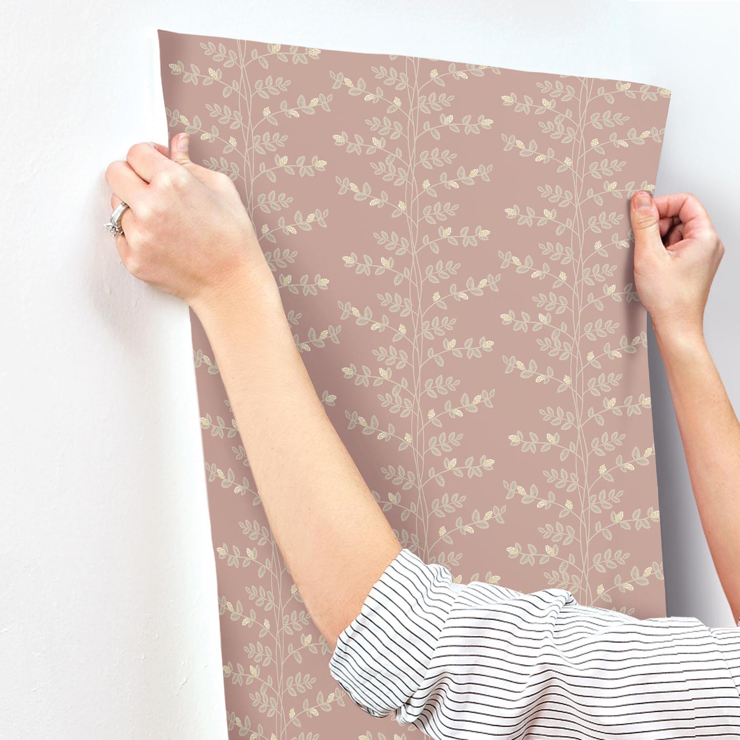 York Wallcoverings Rifle Paper Co. 3rd Edition Botanical Climbing Vine Whimsical Pinks   - RF7426