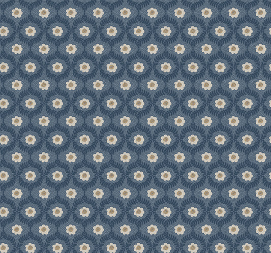 York Wallcoverings Rifle Paper Co. 3rd Edition Emma Navy Wallpaper Whimsical Florals Blues   - RF7441