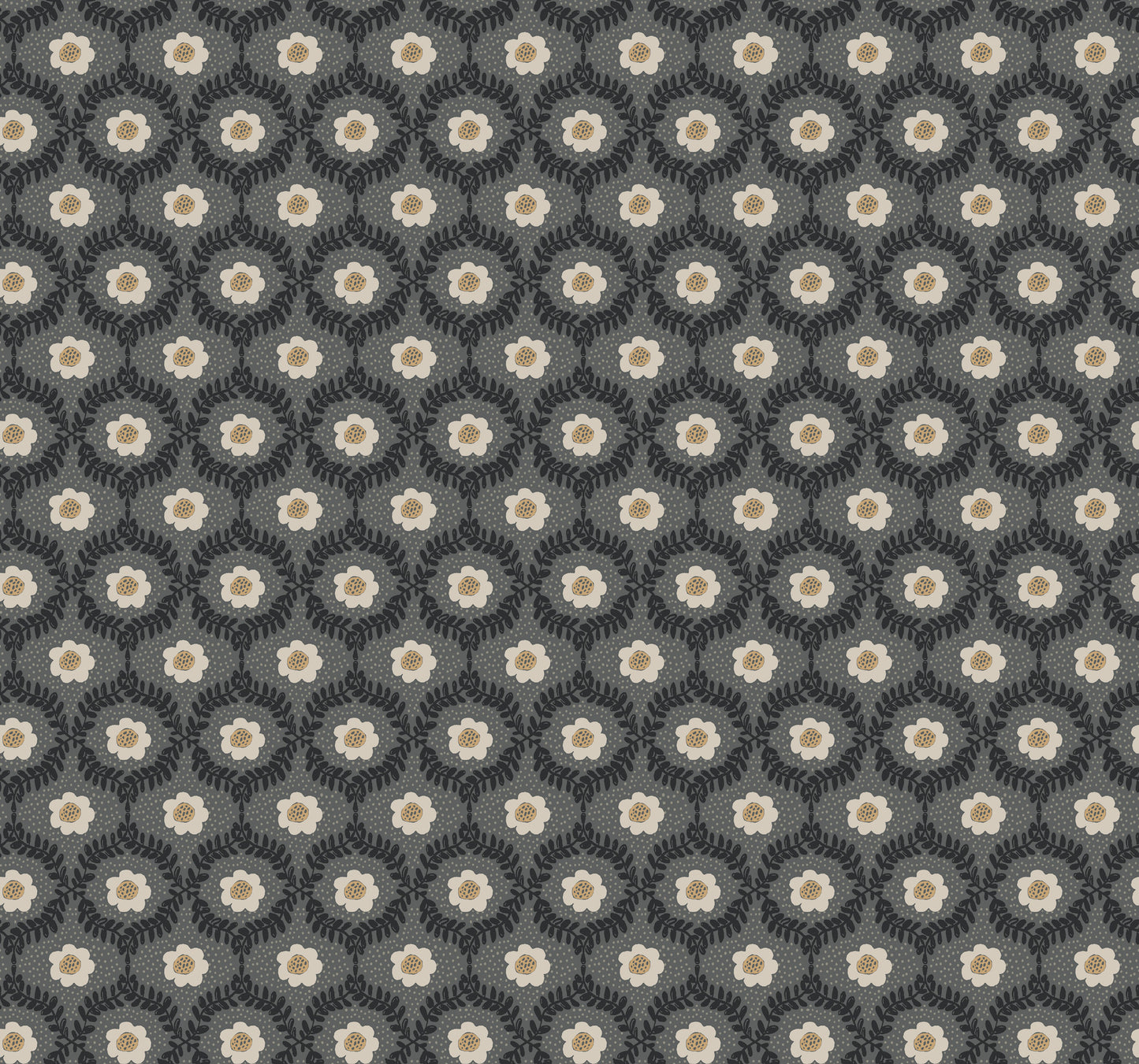 York Wallcoverings Rifle Paper Co. 3rd Edition Emma Black Wallpaper Whimsical Florals Blacks   - RF7442