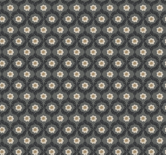 York Wallcoverings Rifle Paper Co. 3rd Edition Emma Black Wallpaper Whimsical Florals Blacks   - RF7442