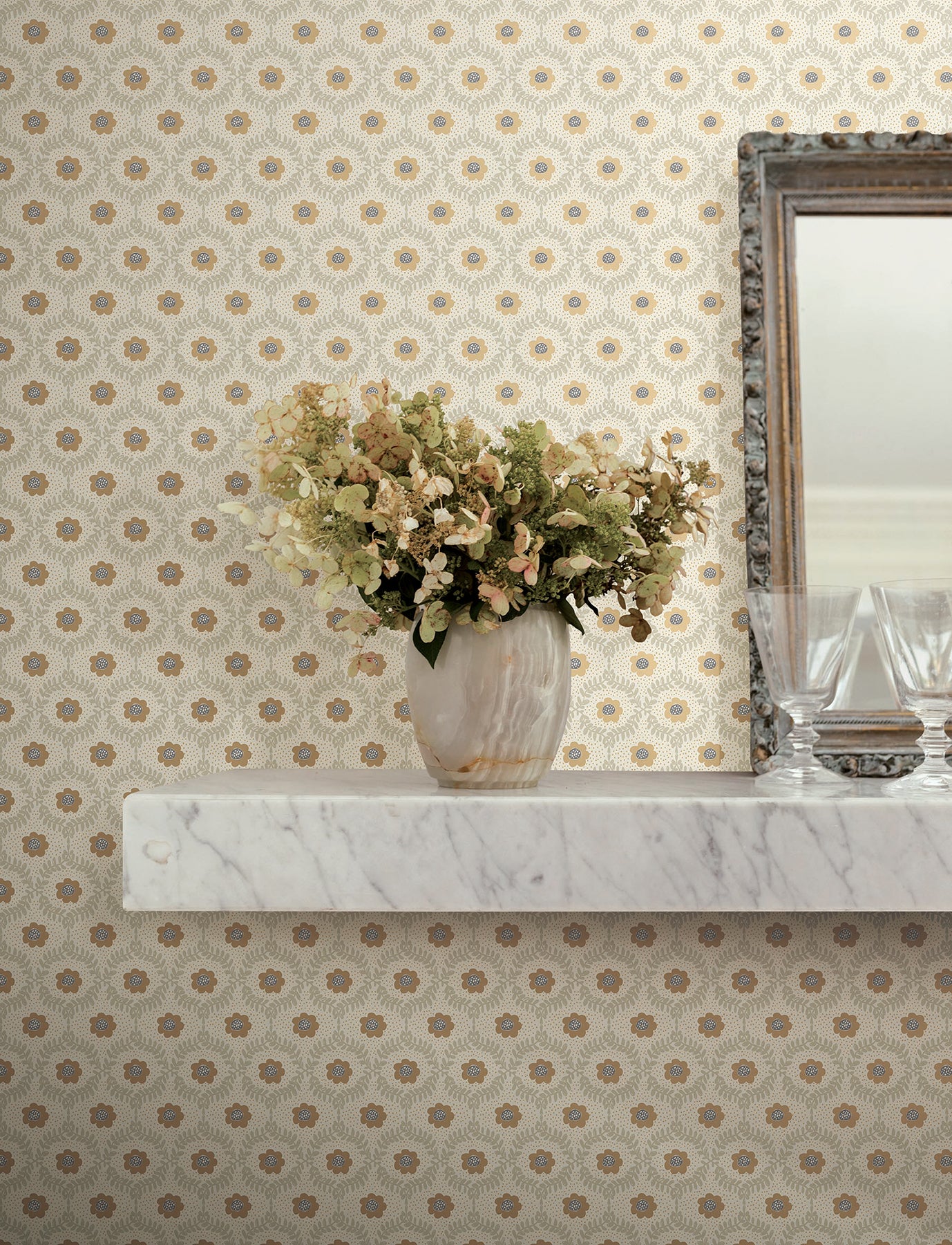 York Wallcoverings Rifle Paper Co. 3rd Edition Florals Emma Whimsical Whites & Off-Whites   - RF7443