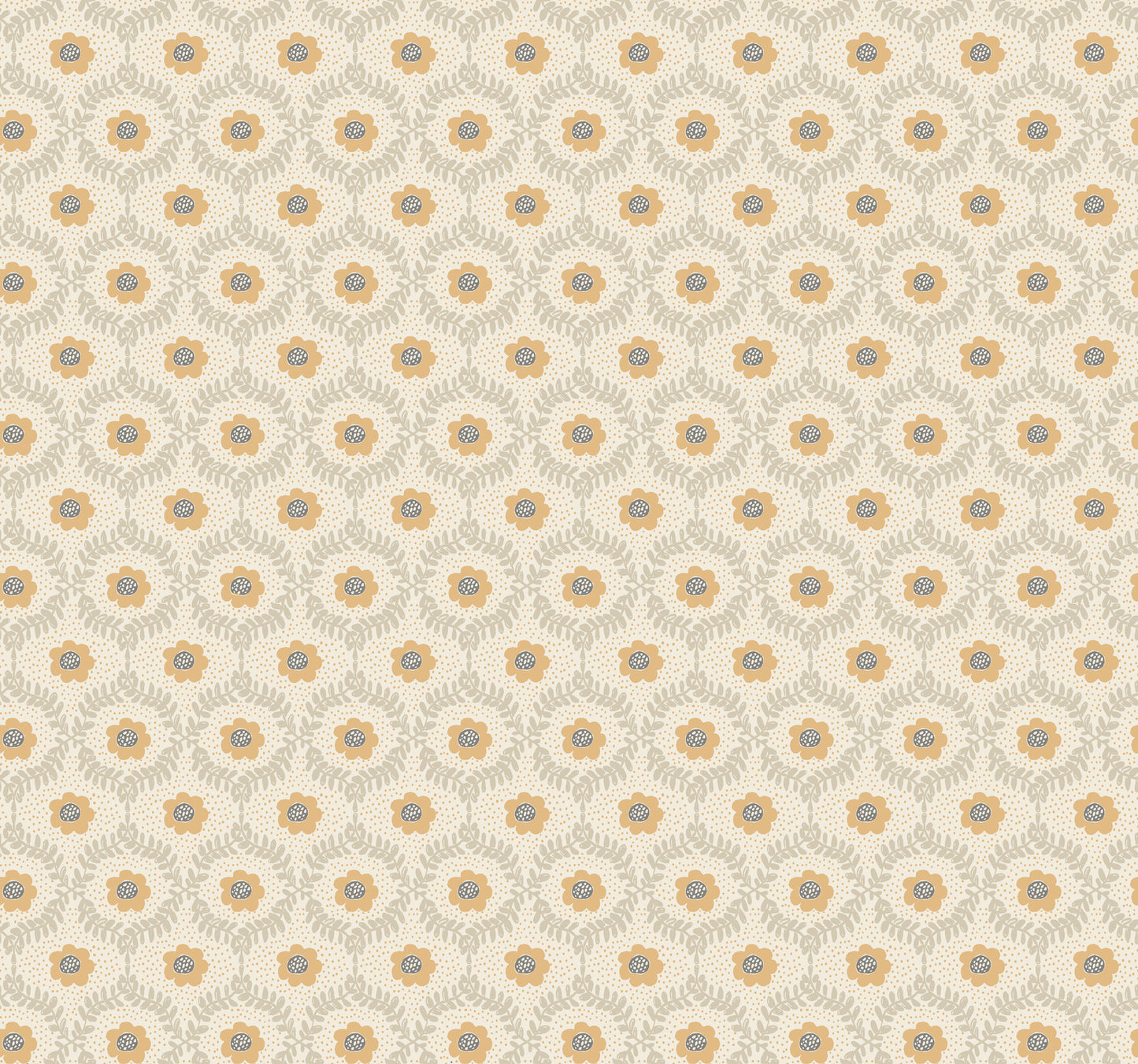 York Wallcoverings Rifle Paper Co. 3rd Edition Emma Linen Wallpaper Whimsical Florals Whites and Off-Whites   - RF7443