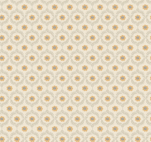 York Wallcoverings Rifle Paper Co. 3rd Edition Emma Linen Wallpaper Whimsical Florals Whites and Off-Whites   - RF7443