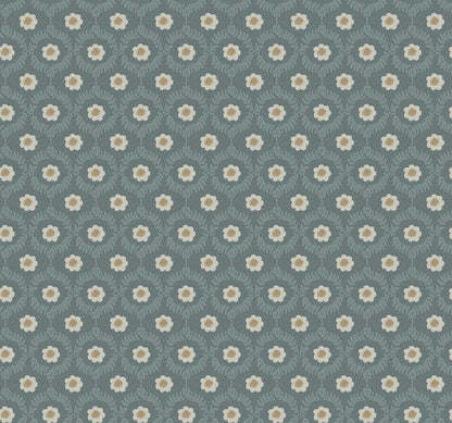 York Wallcoverings Rifle Paper Co. 3rd Edition Emma Slate Wallpaper Whimsical Florals Blues   - RF7445
