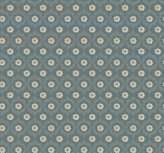 York Wallcoverings Rifle Paper Co. 3rd Edition Emma Slate Wallpaper Whimsical Florals Blues   - RF7445