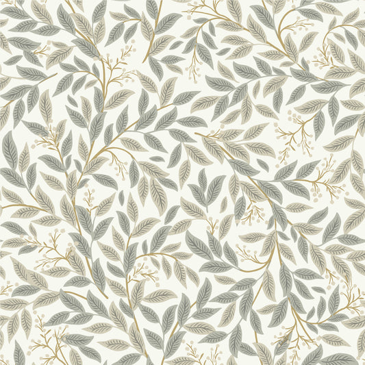 York Wallcoverings Rifle Paper Co. 3rd Edition Botanical Willowberry Farmhouse Greys   - RF7463