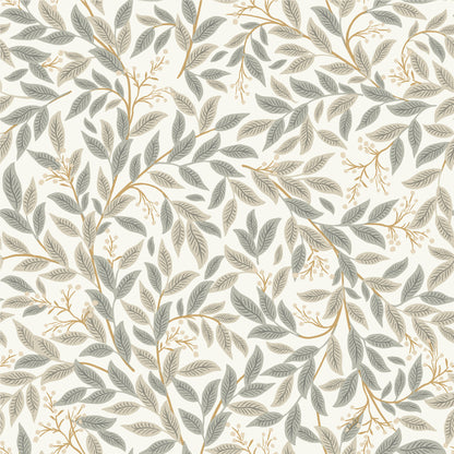 York Wallcoverings Rifle Paper Co. 3rd Edition Willowberry Linen Wallpaper Farmhouse Botanical Greys   - RF7463