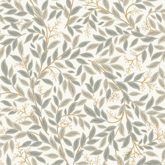 York Wallcoverings Rifle Paper Co. 3rd Edition Willowberry Linen Wallpaper Farmhouse Botanical Greys   - RF7463