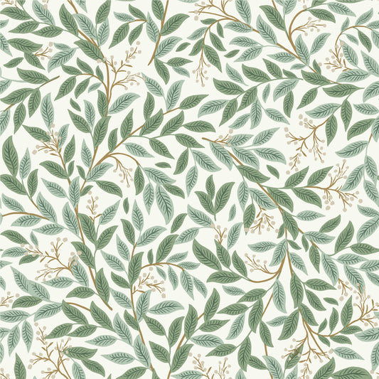 York Wallcoverings Rifle Paper Co. 3rd Edition Botanical Willowberry Farmhouse Greens   - RF7464