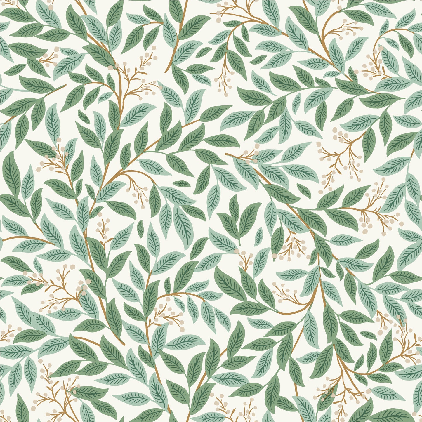 York Wallcoverings Rifle Paper Co. 3rd Edition Willowberry Emerald Wallpaper Farmhouse Botanical Greens   - RF7464