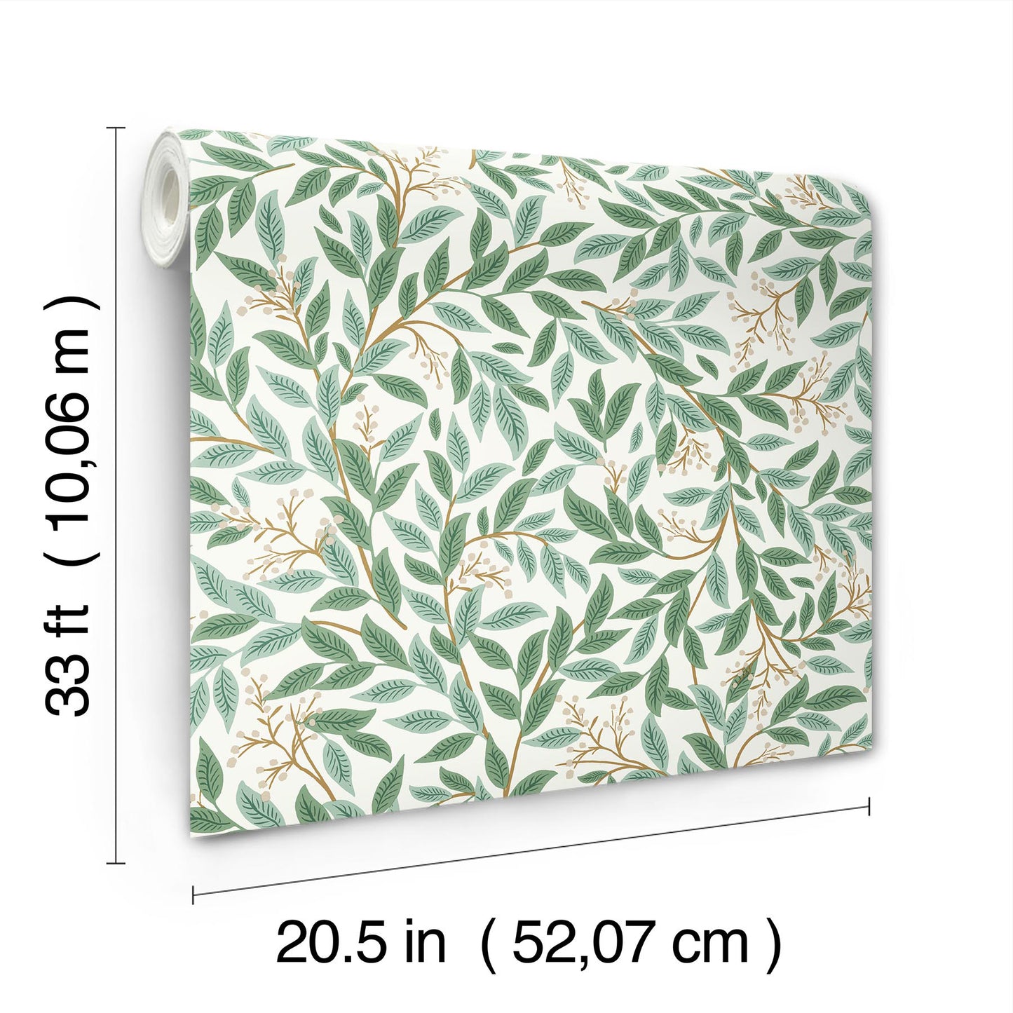 York Wallcoverings Rifle Paper Co. 3rd Edition Willowberry Emerald Wallpaper Farmhouse Botanical Greens   - RF7464