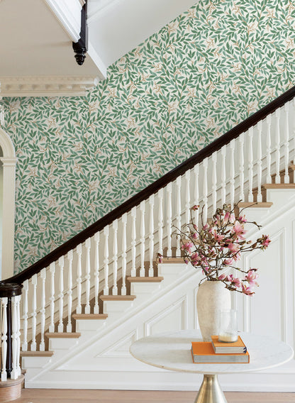 York Wallcoverings Rifle Paper Co. 3rd Edition Willowberry Emerald Wallpaper Farmhouse Botanical Greens   - RF7464