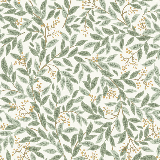 York Wallcoverings Rifle Paper Co. 3rd Edition Willowberry Sage Wallpaper Farmhouse Botanical Greens   - RF7465