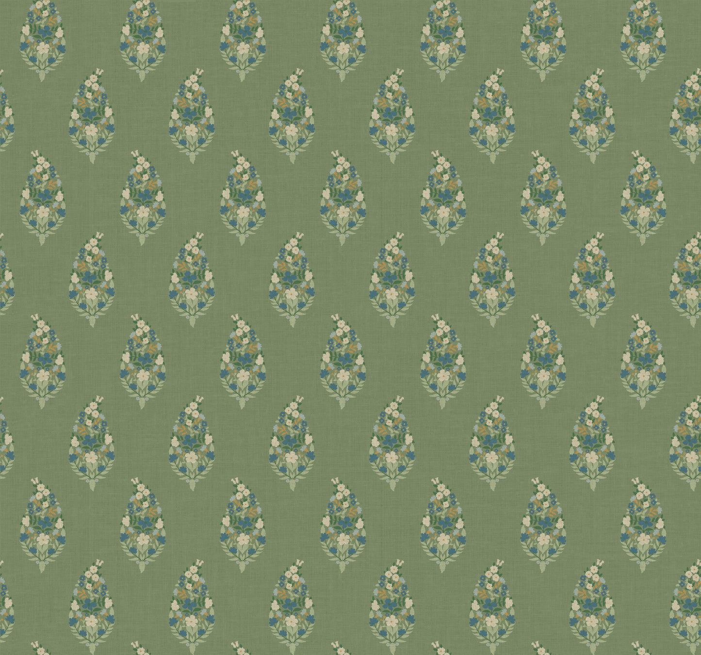 York Wallcoverings Rifle Paper Co. 3rd Edition Paisley Green Wallpaper Farmhouse Small Prints Greens   - RF7471