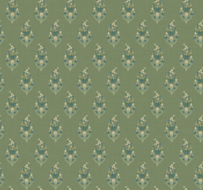 York Wallcoverings Rifle Paper Co. 3rd Edition Paisley Green Wallpaper Farmhouse Small Prints Greens   - RF7471