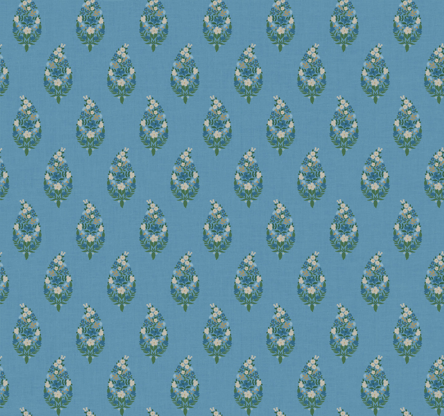 York Wallcoverings Rifle Paper Co. 3rd Edition Paisley Blue Wallpaper Farmhouse Small Prints Blues   - RF7473