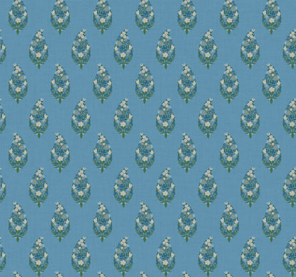 York Wallcoverings Rifle Paper Co. 3rd Edition Paisley Blue Wallpaper Farmhouse Small Prints Blues   - RF7473