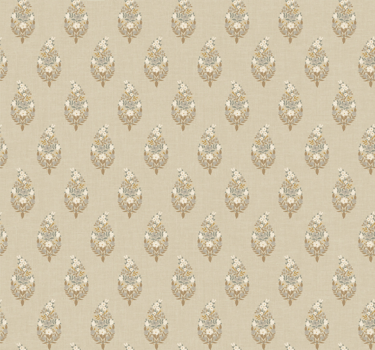 York Wallcoverings Rifle Paper Co. 3rd Edition Paisley Linen Wallpaper Farmhouse Small Prints Beiges   - RF7474
