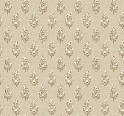 York Wallcoverings Rifle Paper Co. 3rd Edition Paisley Linen Wallpaper Farmhouse Small Prints Beiges   - RF7474