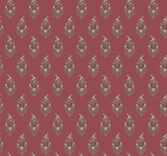 York Wallcoverings Rifle Paper Co. 3rd Edition Paisley Burgundy Wallpaper Farmhouse Small Prints Reds   - RF7475