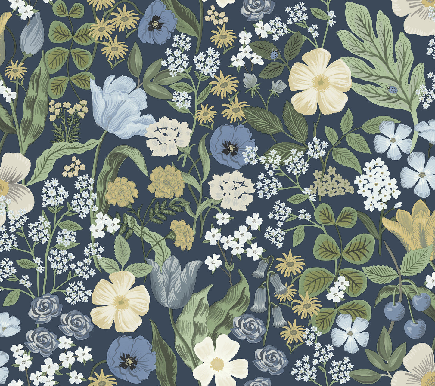 Rifle Paper Co. 3rd Edition Florals Blossom Whimsical Blues   - RF7494