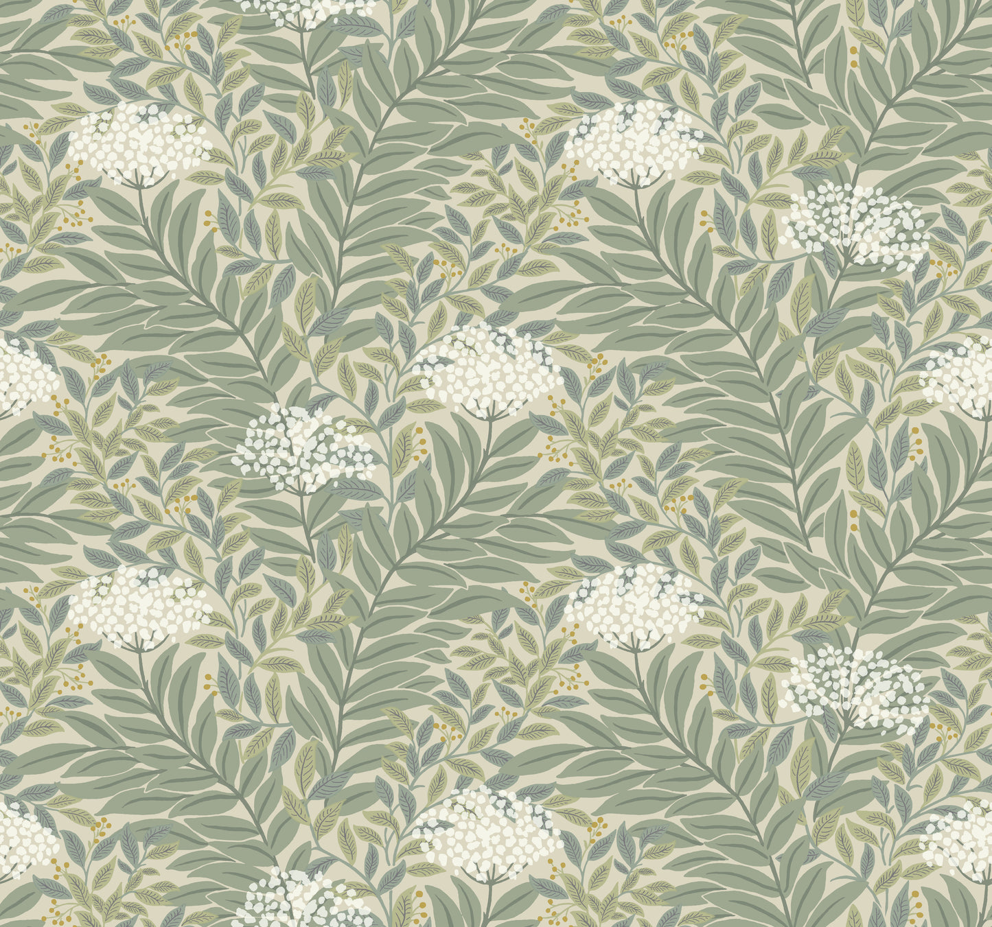 Rifle Paper Co. 3rd Edition Florals Highgrove Traditional Greens   - RF7502